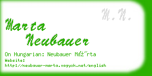 marta neubauer business card